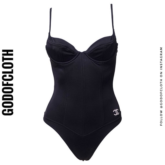 Chanel Bustier Black One-Piece Swimsuit