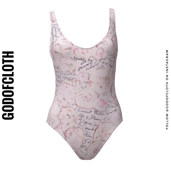 Chanel Camellia Print One-Piece Swimsuit