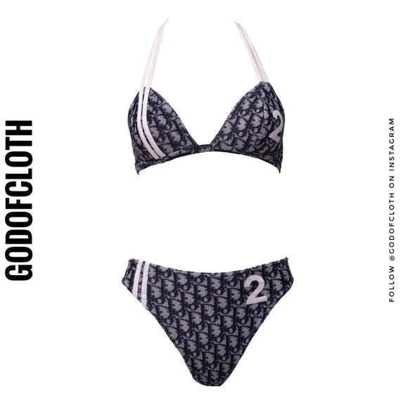 Christian Dior Monogram 2 Stripe Two-Piece Bikini