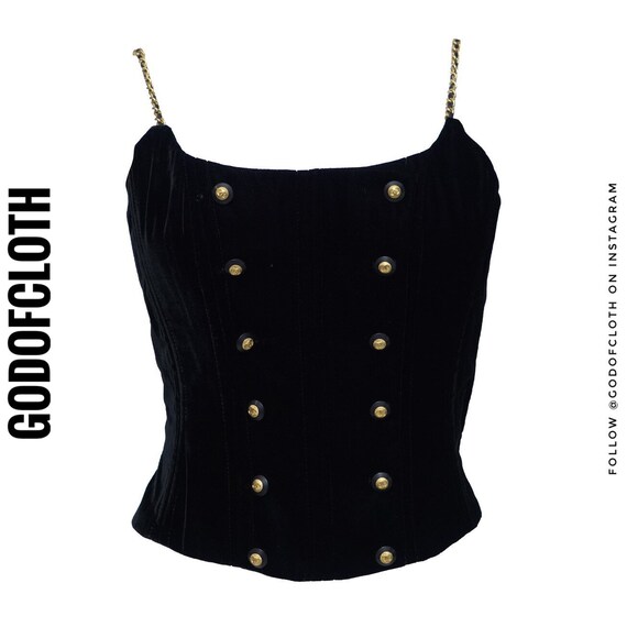Chanel 1993 Velvet Corset Top