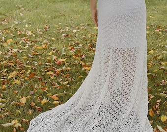 Crochet Wedding Dress Pattern // Crocheted Long Dress // Boho Dress // goodiby