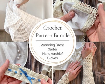 Crochet Wedding Dress Pattern // Crochet Maxi Skirt Pattern // Crochet Wedding Pattern // Pattern Bundle // goodiby