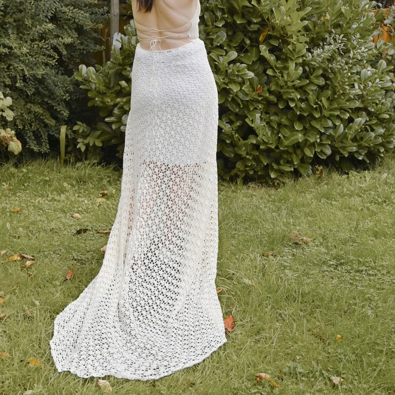 Crochet Wedding Dress Pattern // Crocheted Long Dress // Boho Dress ...