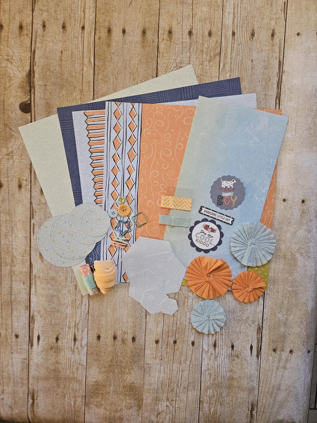 Boy Themed Scrapbook Kit - Etsy