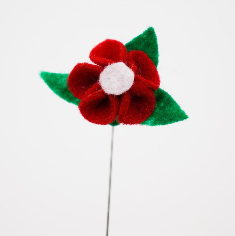 Felt Fabric Flower Lapel Pin Brooch Red Etsy