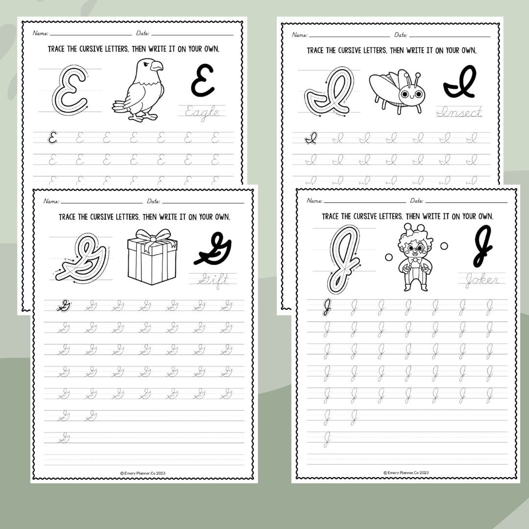 Cursive Learning Pages Cursive Tracing Cursive Handwriting Practice Cursive Learning Pages Cursive Tracing Cursive Handwriting Practice