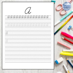 Cursive Learning Pages | Cursive Tracing | Cursive Handwriting Practice | Elementary | Homeschool | Instant Download | Printable Worksheets