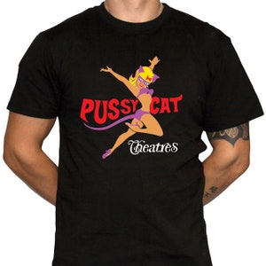 Pussycat Theatre T-Shirt - Defunct Adult Theater Chain - 100% Cotton Gildan Brand Shirts - FREE SHIPPING!