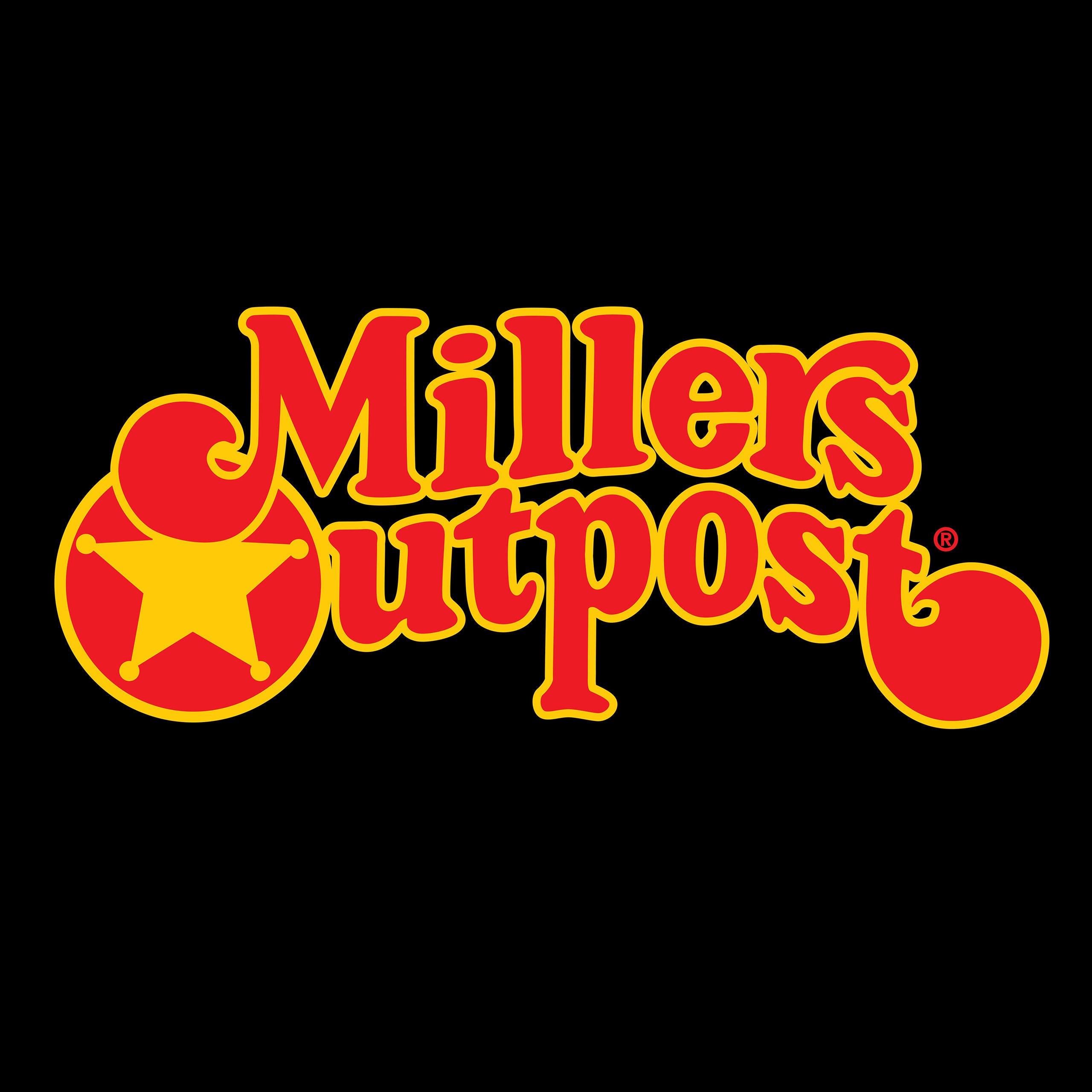 Millers Outpost T-Shirt - Defunct Company Logo - 100% Cotton Gildan Brand  Shirts - FREE SHIPPING!