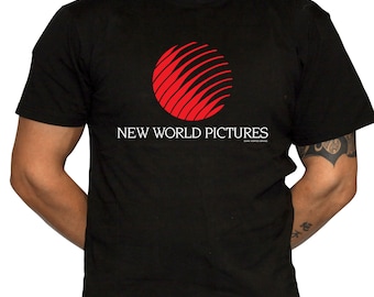 New World Pictures Logo T-Shirt - Defunct Film Production Company - 100% Preshrunk Cotton T-Shirt