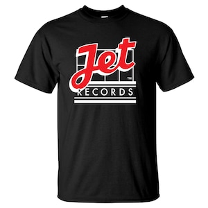 Jet Records Logo T-Shirt - Defunct Record Label - 100% Cotton Gildan Brand Shirt
