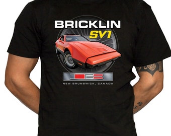 Bricklin T-Shirt - Bricklin SV1 - Defunct Sportcar Manufacturer - Cult Classic Car - 100% Preshrunk Cotton T-Shirt