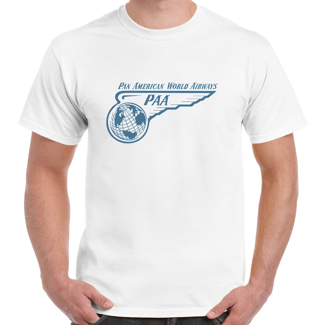 PAN AM Vintage Logo T-shirt Defunct Airline 100% Preshrunk - Etsy 
