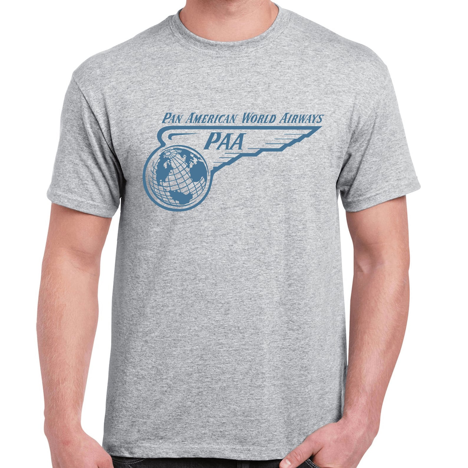 PAN AM Vintage Logo T-shirt Defunct Airline 100% Preshrunk - Etsy 