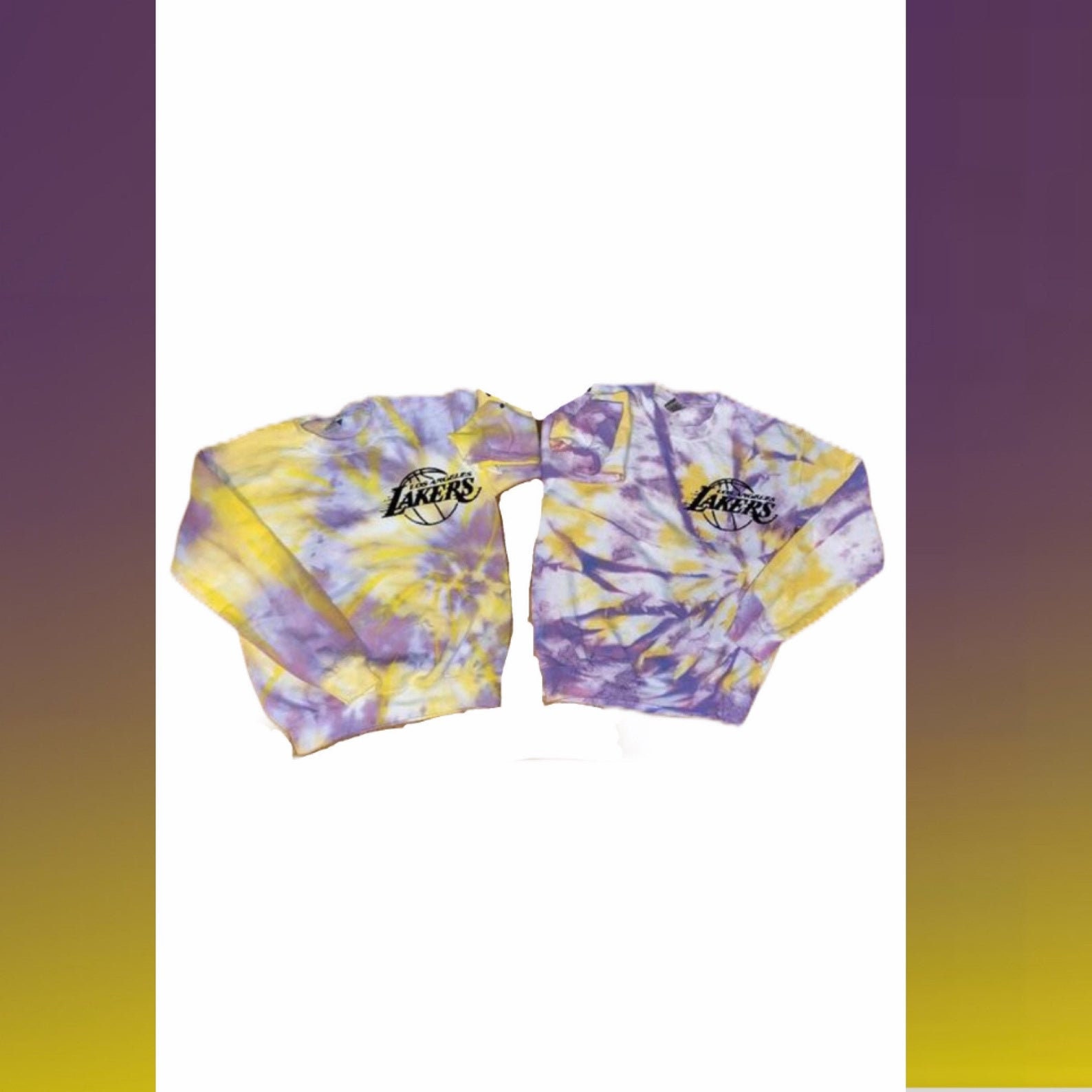Creative Apparel Concepts Women's Purple Los Angeles Lakers Team Tie-Dye Pullover Hoodie Size: Large