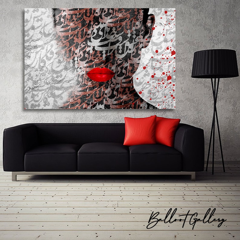 Persian Art Print Persian Modern Art Persian Wall Art Canvas Print