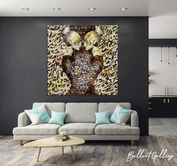 The Girl In Mirror Fine Art Print Persian Modern Art Etsy