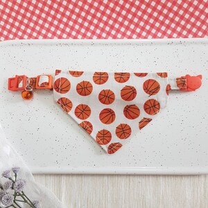 Basketball Bandana Cat Collar with Breakaway Safety Buckle , for Kitten Adult cat Small Dog image 4