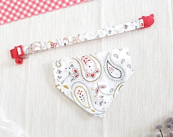 Bandana Cat Collar with Breakaway Safety Buckle , for Kitten Adult  cat  Small Dog