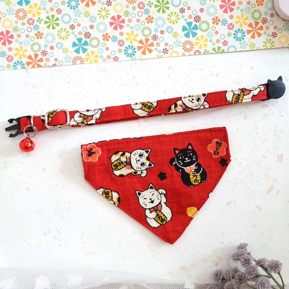 Mini Katzen-Bandana Mit Fliege & Glöckchen – Verstellbar, Baumwolle, Für Kleine Katzen (blau, 10–14 Cm)
