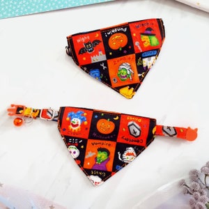 Pumpkin vampire zombie ghost Halloween Collar with Breakaway Safety Buckle , for Kitten Adult  cat  Small Dog