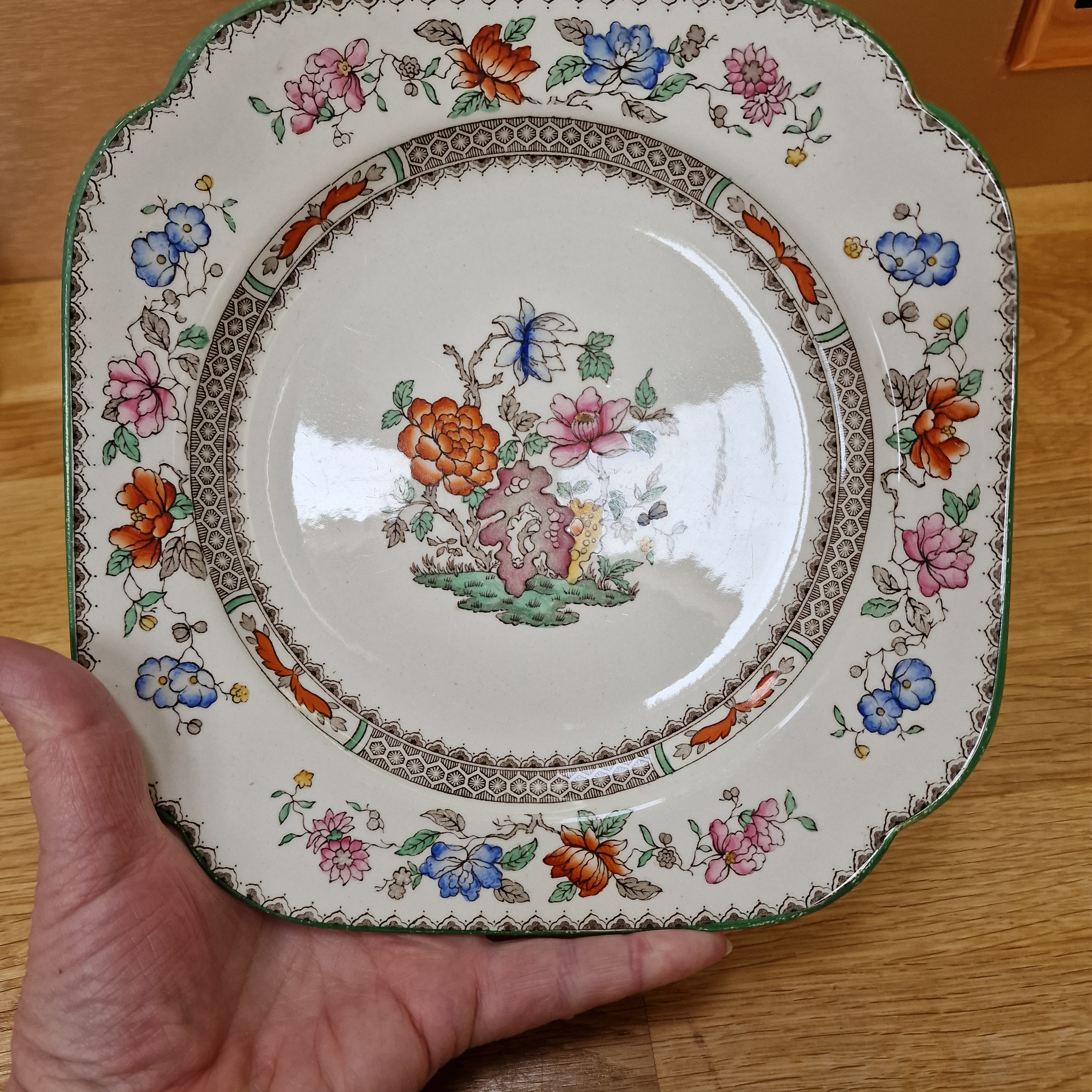 1952 Spode Chinese Rose Plate 629599 Copeland 9.5 Inch Bread Cake Plate Etsy
