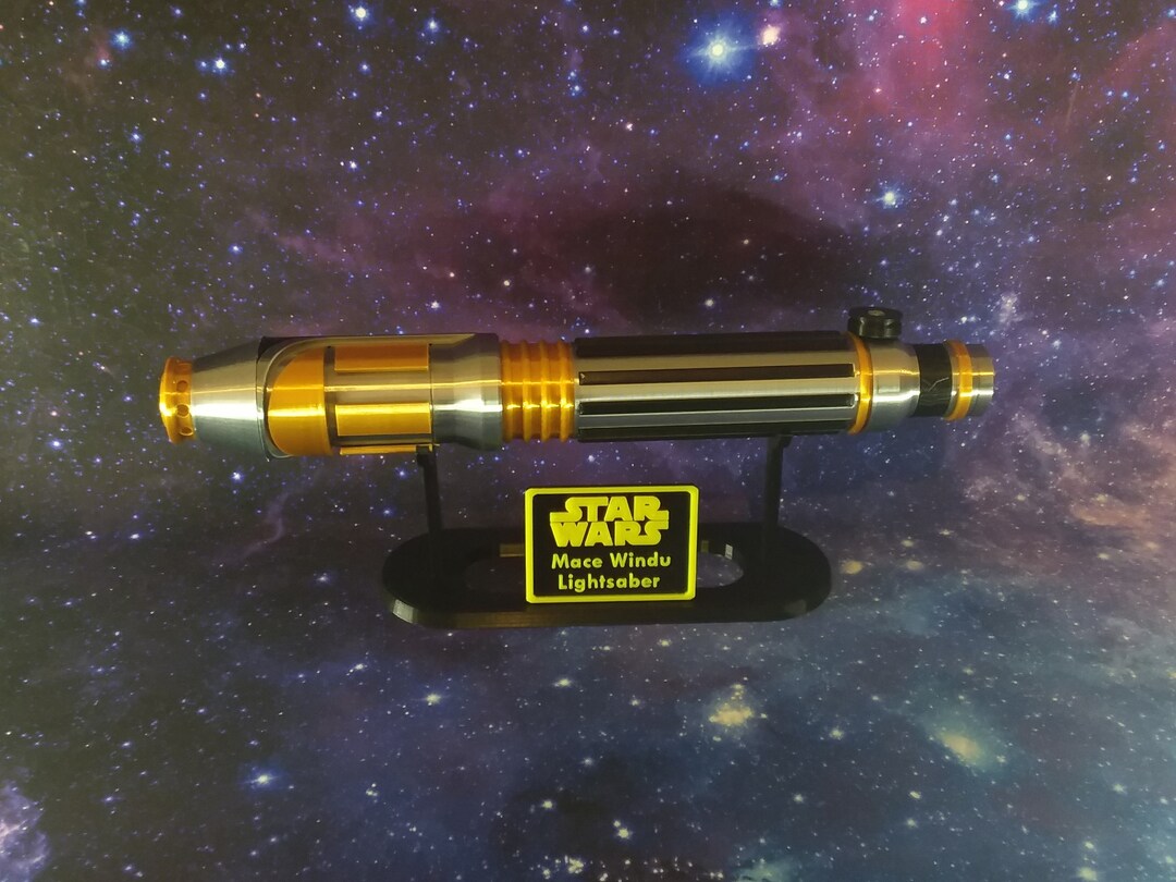 Mace Windu Lightsaber Hilt & Stand 3d Printed Etsy UK