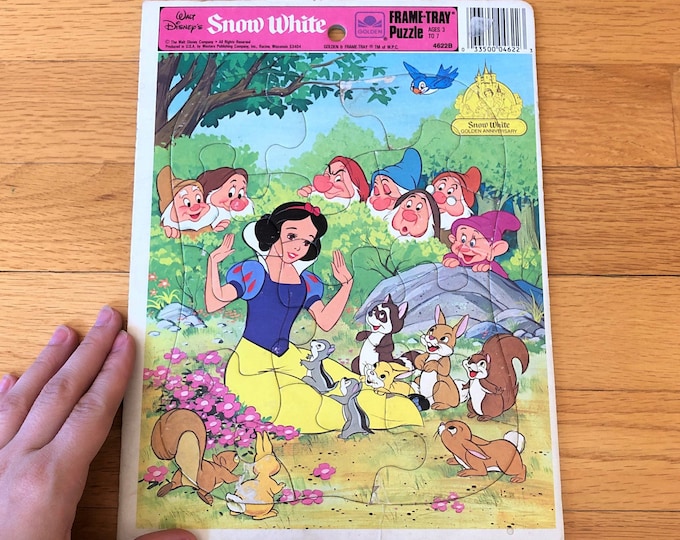 Vintage Disney's Snow White and the Seven Dwarfs Frame Tray Puzzle by ...