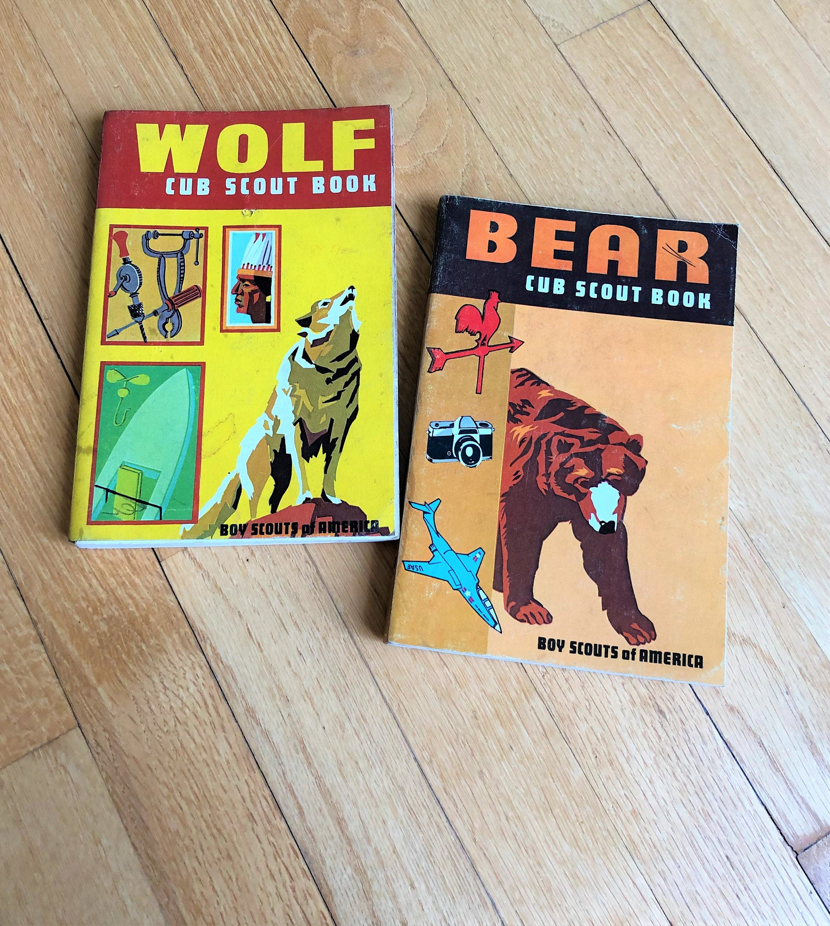 vintage-1970-cub-scout-books-set-of-twoz-bear-and-wolf-etsy