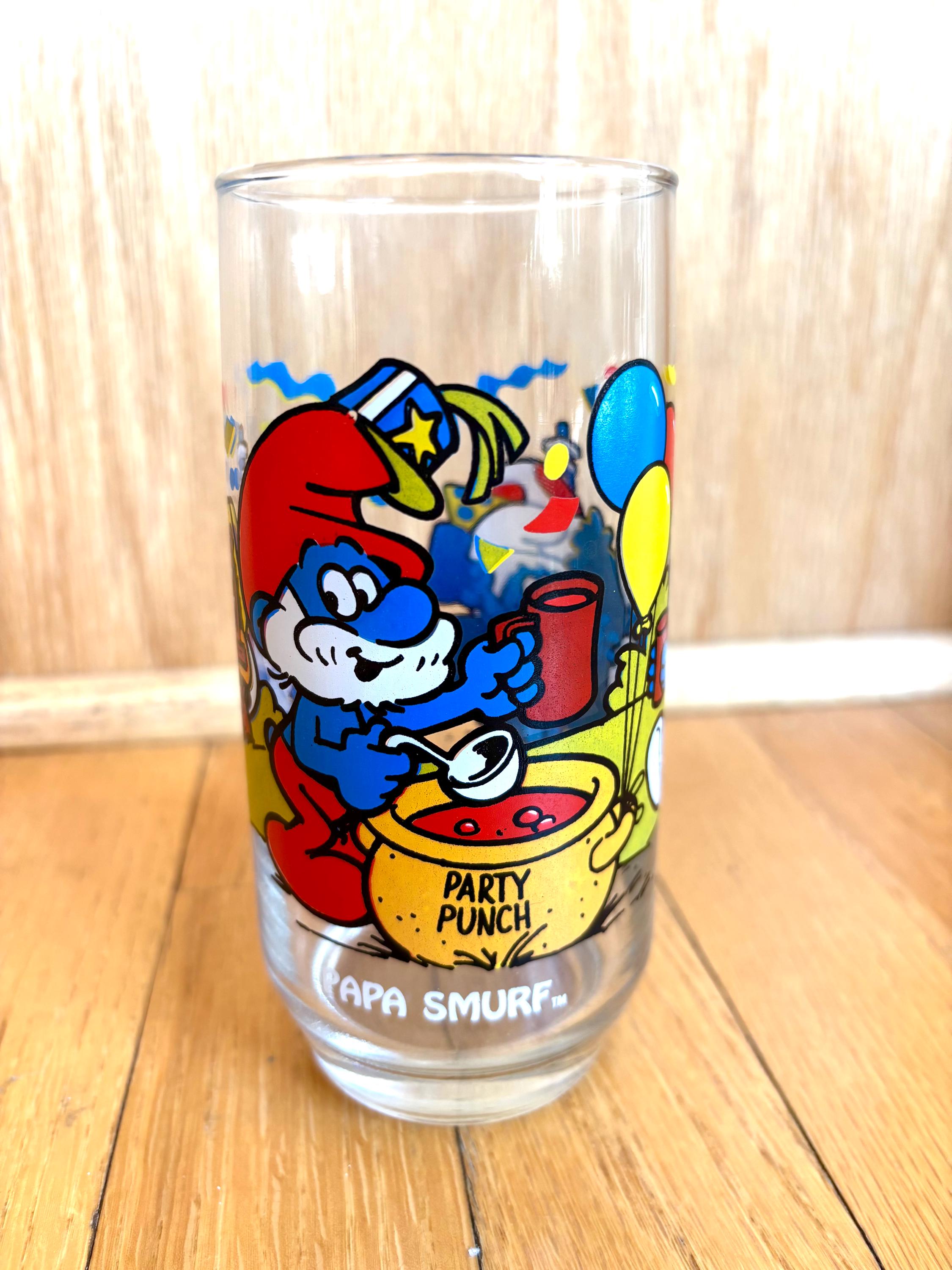 Fun 1983 Smurfs “papa Smurf Party Punch” Cartoon Drinking Glass - Etsy