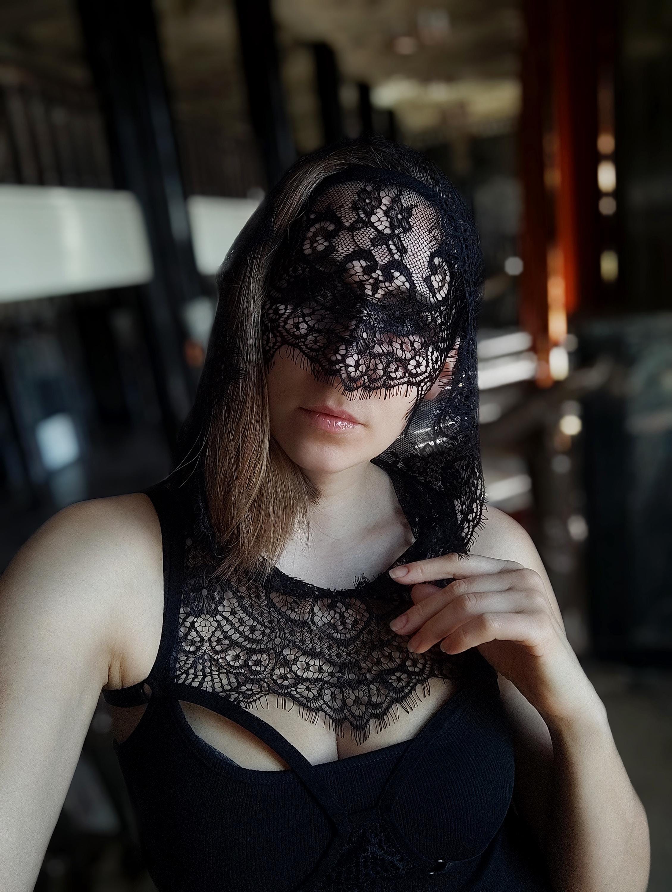 Mask Pole Rave Handmade Mask,lace Mask,rave Mask,pole Dance,balaclava,gothic Mask ...