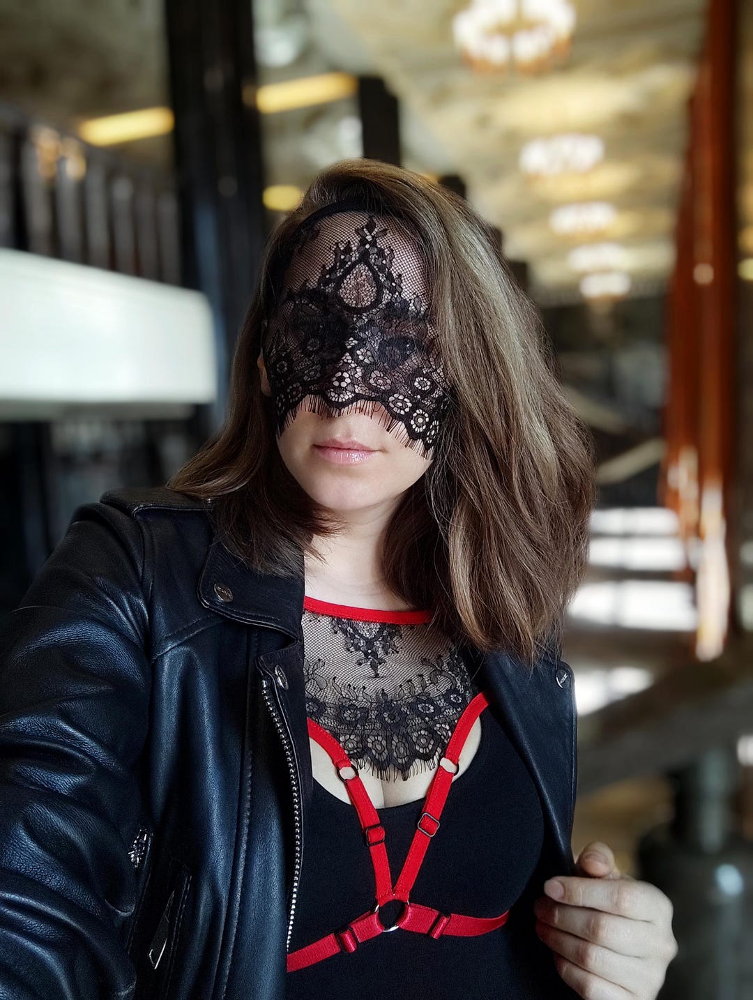 Mask Pole Rave Handmade Mask,lace Mask,rave Mask,pole Dance,balaclava,gothic Mask ...