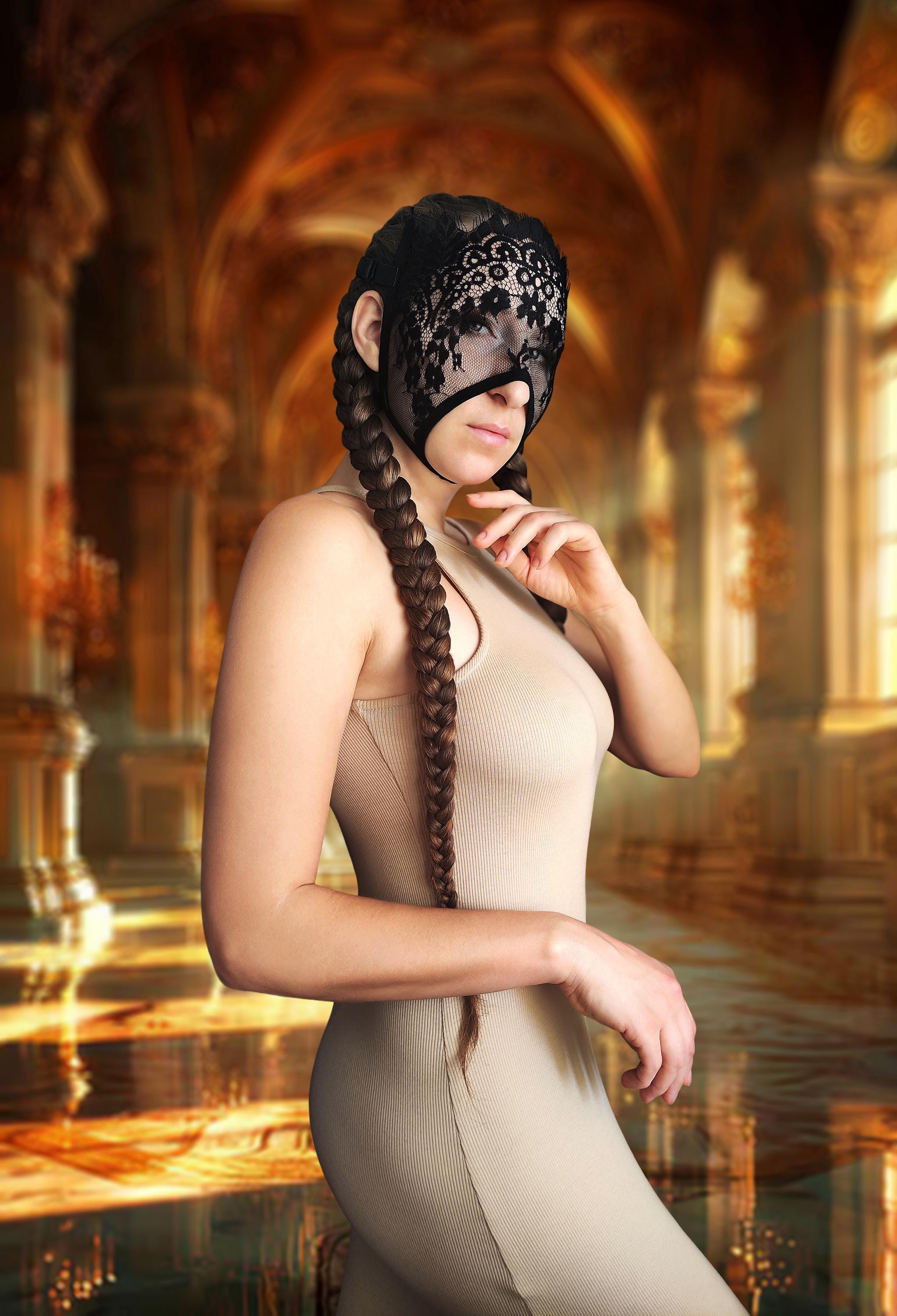 Mask Pole Rave Handmade Mask,lace Mask,rave Mask,pole Dance,balaclava,gothic Mask ...