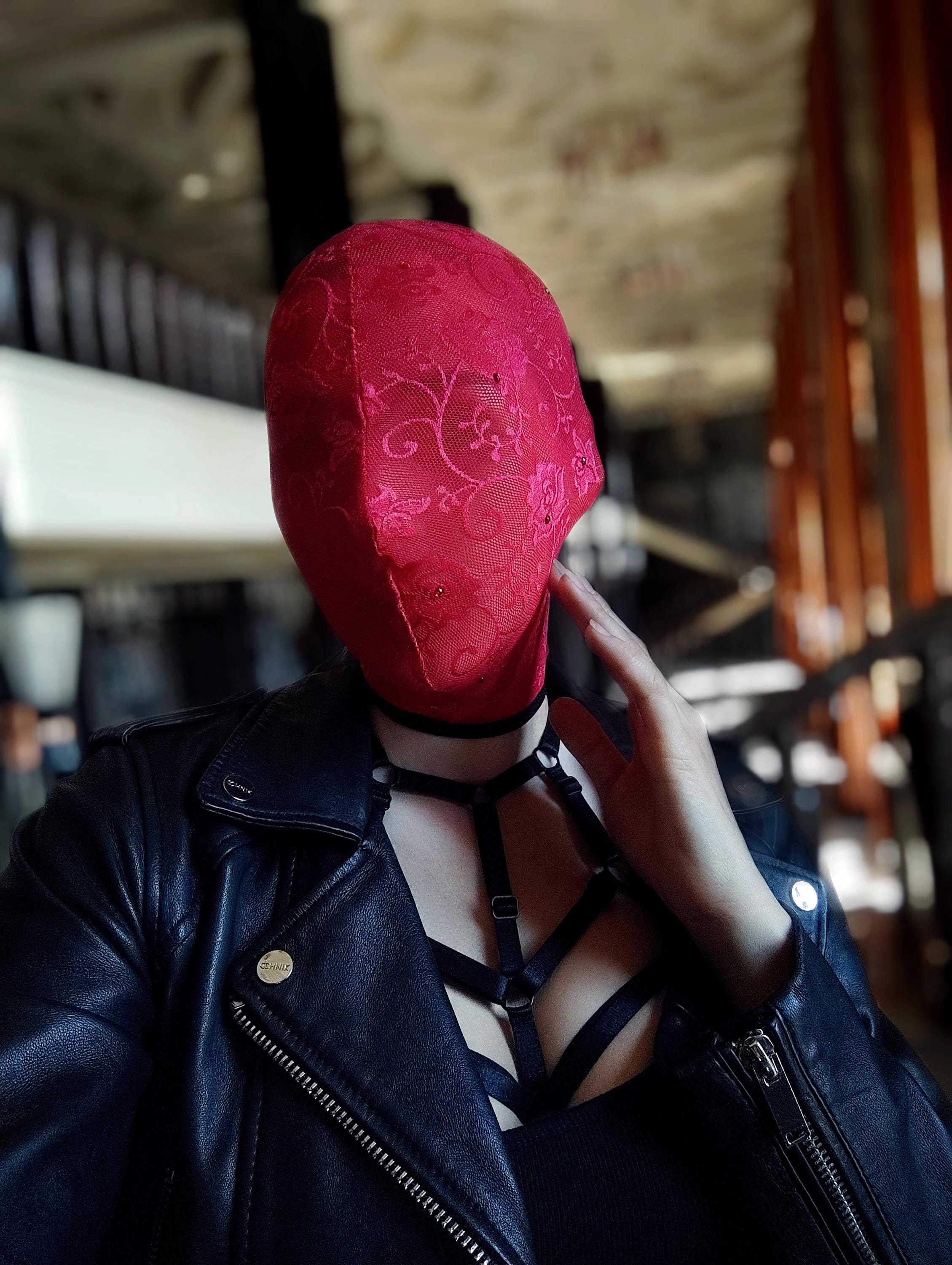 Mask Pole Rave Handmade Mask,lace Mask,rave Mask,pole Dance,balaclava,gothic Mask ...