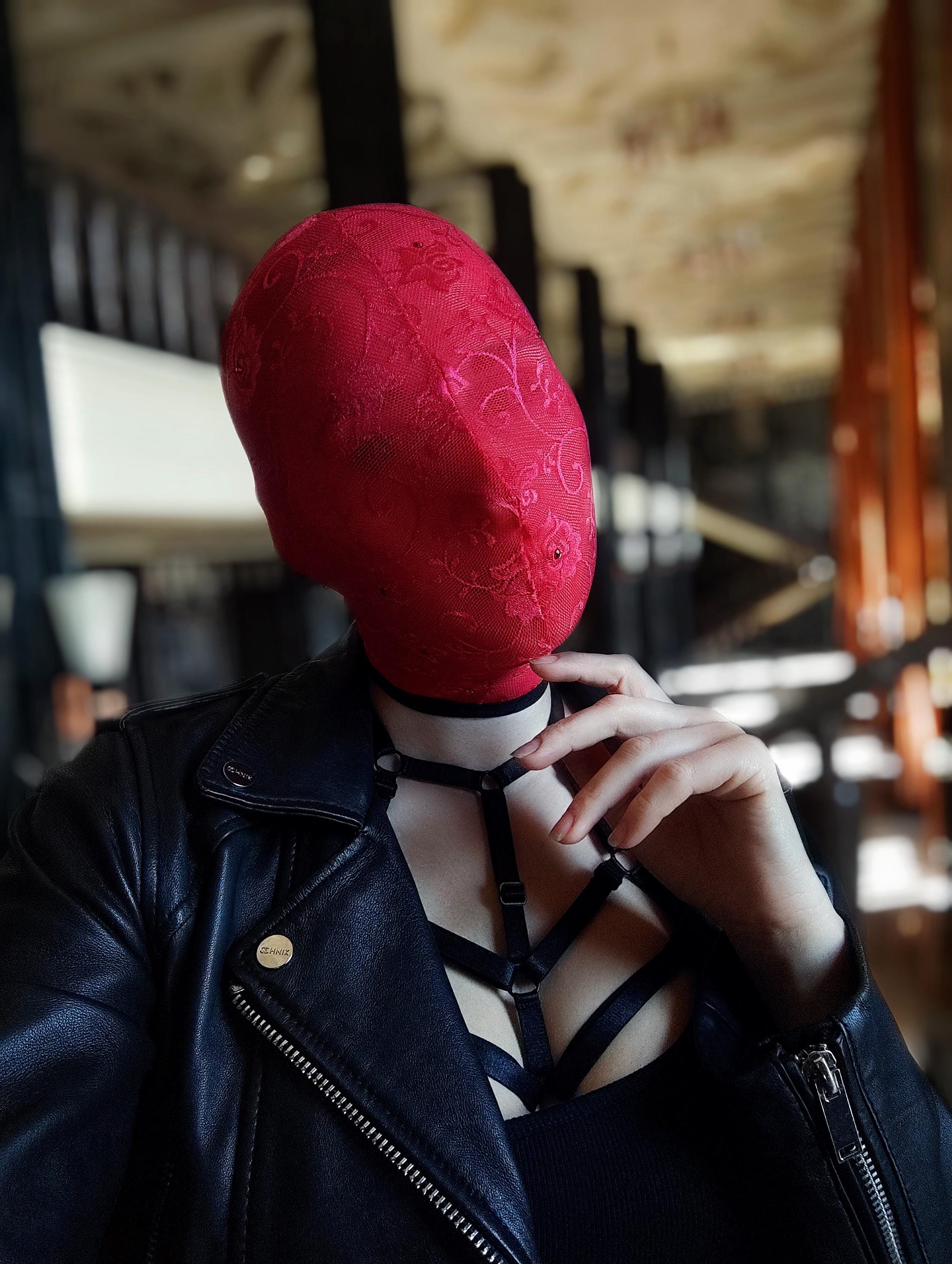 Mask Pole Rave Handmade Mask,lace Mask,rave Mask,pole Dance,balaclava,gothic Mask ...