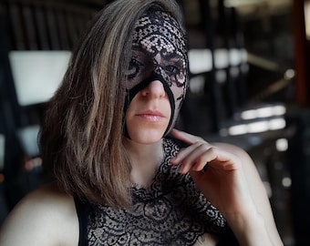 Handmade mask,Lace mask,Rave mask,Pole dance,Balaclava,Gothic mask,Party mask,Harness mask,Festival mask,Carnival mask,Cosplay mask.