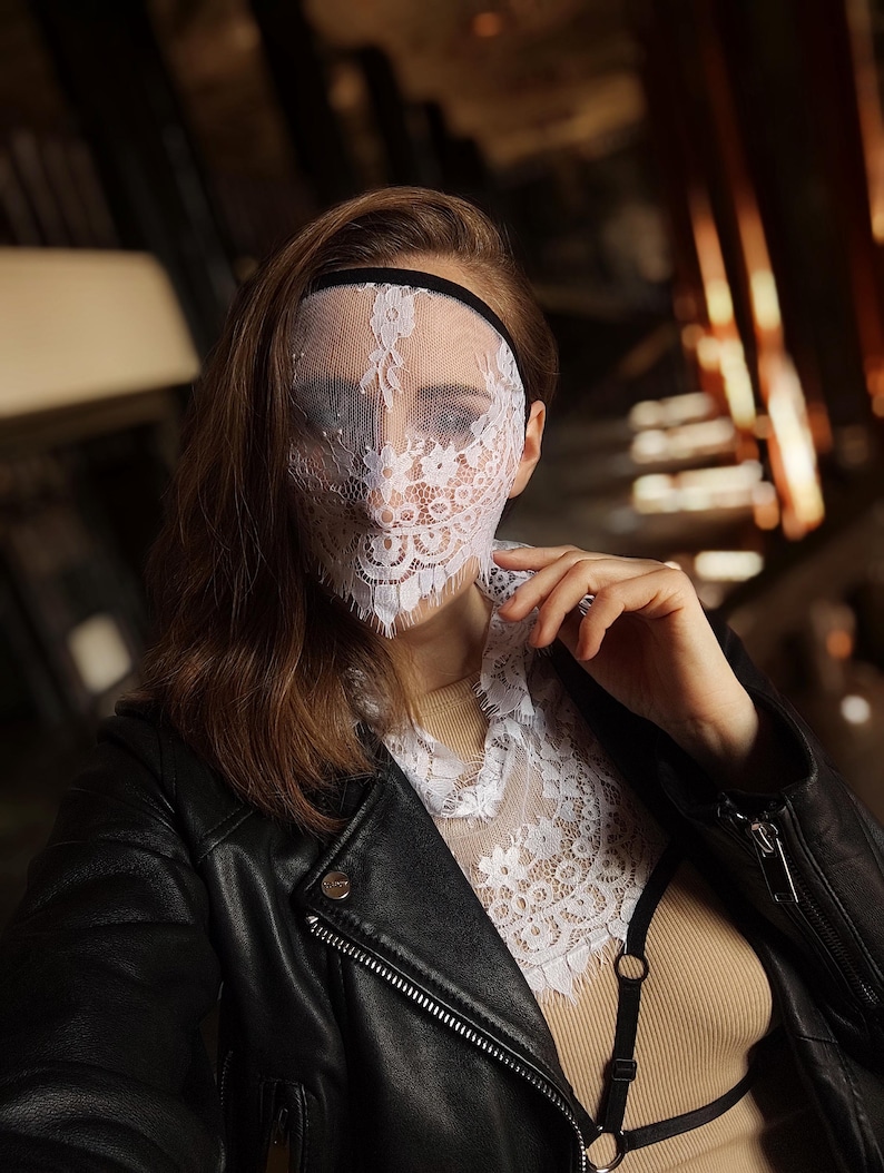 Mask Pole Rave Handmade Mask,lace Mask,rave Mask,pole Dance,balaclava,gothic Mask ...