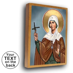 Ícone de Santa Brígida, Padroeira da Irlanda, presente para a Crisma Católica