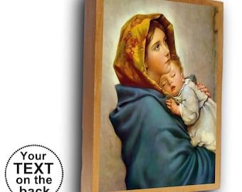 Madonna of the Street, Madonnina by Ferruzzi, Virgin Mary art, personalized icon, baptism gift