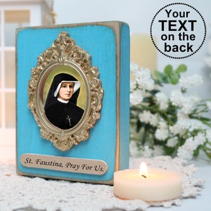 Saint Faustina Kowalska, Divine Mercy, St Faustina icon, Faustina Kowalska statue, communion gift