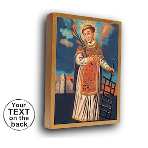 Saint Lawrence icon, St Lawrence, Laurent of Rome, Patron of roasters,  patronage firefighters