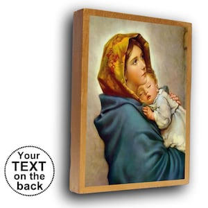 Madonna of the Street, Madonnina by Ferruzzi, Virgin Mary art, personalized icon, baptism gift