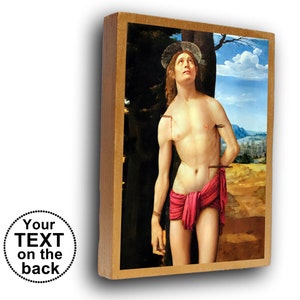 Ikon of st Sebastian, Saint Sebastian icon, personalized relgious gift, confirmation boy,