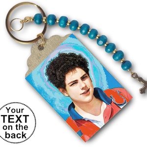 Carlo Acutis gift whit dedication, Patron of Internet, Handmade Catholic keyring, gift for Catholic youth