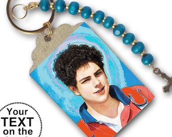 Carlo Acutis gift whit dedication, Patron of Internet, Handmade Catholic keyring, gift for Catholic youth