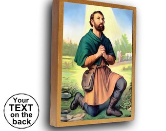 St Isidore the Farmer, Patron Saint of Farmers, Saint Isidore icon, patron saint gift, confirmation personalized gift