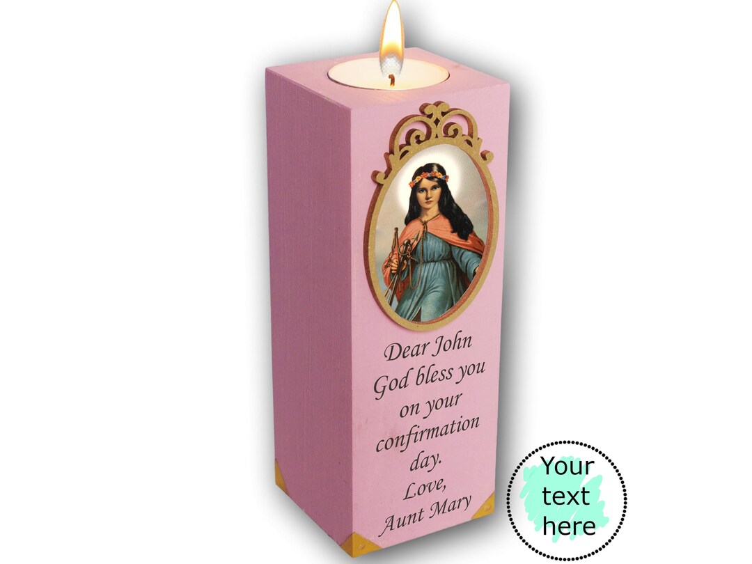 Saint Philomena Candle Personal Religion Gift Confirmation Etsy