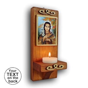 Sainte Kateri Tekakwitha, icône Sainte Kateri, cadeau religieux, muguet des Mohawks, patronne des Amérindiens