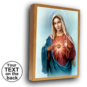 Immaculate Heart of Mary, Sacred Heart, Holy Virgin Mary, Virgin Mary Blessed Mother, religious icon