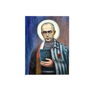 St Maximilian Kolbe icon, saint Maximilian altar, Maximilian Kolbe statue, Saint Maximilian shrine, religious print image 7